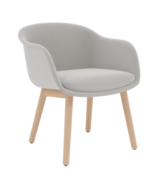 Muuto - Fiber Conference Armchair wood base - Sabi 121