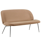 Beetle 2 seater sofa fully upholstered - conic base