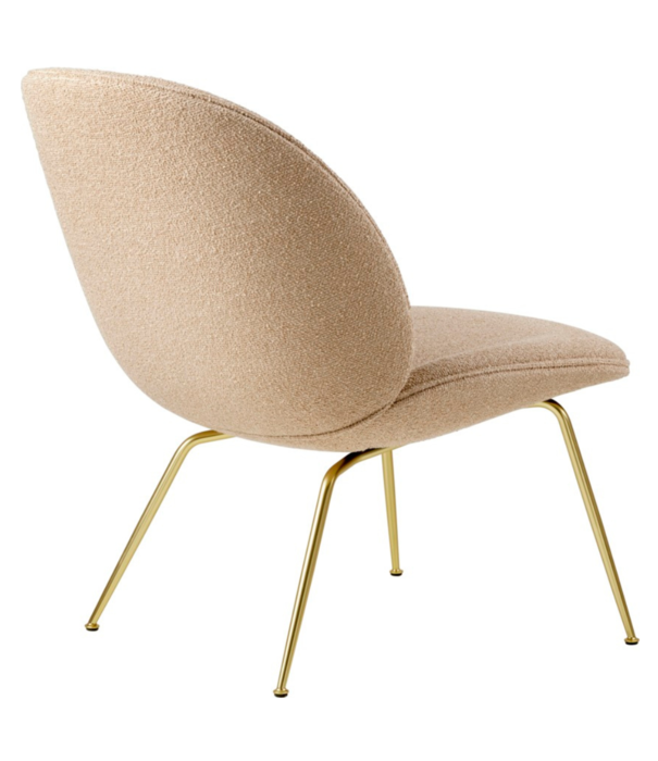 Gubi  Beetle Lounge Chair Around Boucle 04 , brass base