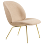 Gubi - Beetle lounge chair Around Boucle 04 - conic base brass