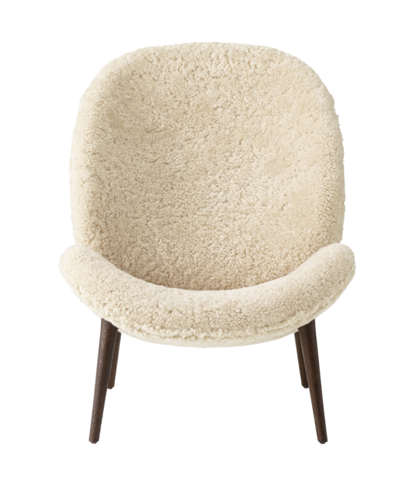 Vipp  Vipp - 466 Lodge lounge chair Dark Oak, Skandilock Curly 09  off white