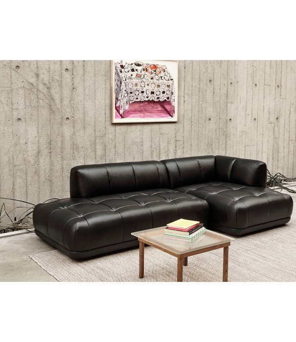 Hay  Hay - Quilton Duo Sofa combination 21 - Sense Leather Black