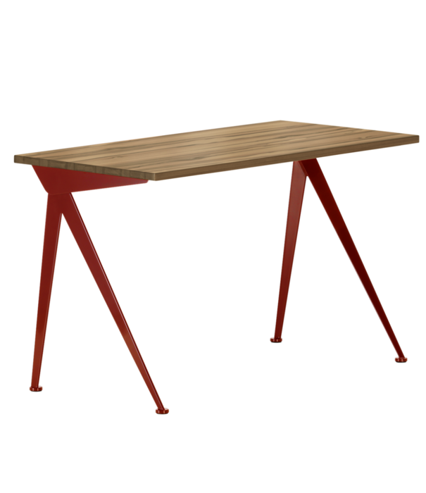 Vitra  Vitra Compas Direction Bureau Japans rood, eiken top