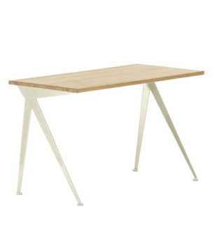 Vitra Compas Direction Desk ecru, oak top