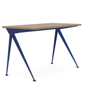 Vitra Compas Direction Bureau Bleu Marcoule , eiken top