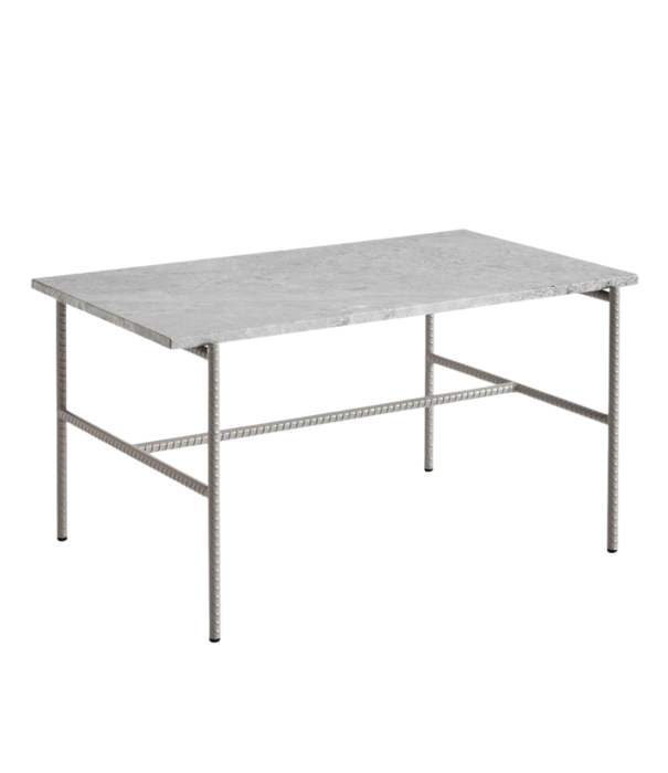 Hay  Hay - Rebar coffee table grey marble 80 x 49