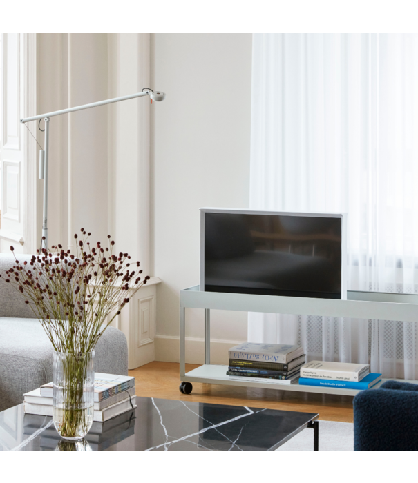 Hay  Hay - Rebar coffee table alabaster - beige marble 80 x 49
