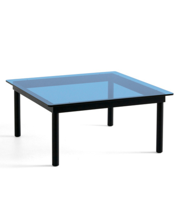 Hay  Hay - Kofi Salontafel Zwart - Blauw getint glas 80 x 80