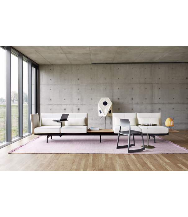 Vitra  Vitra - Soft Work Bank 4 zitter met een tafelmodule