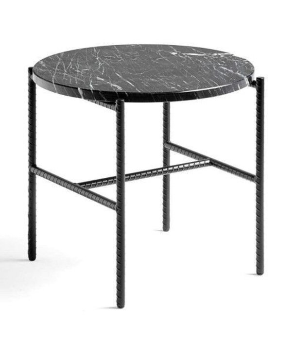 Hay  Hay - Rebar side table grijs - grey marble Ø45