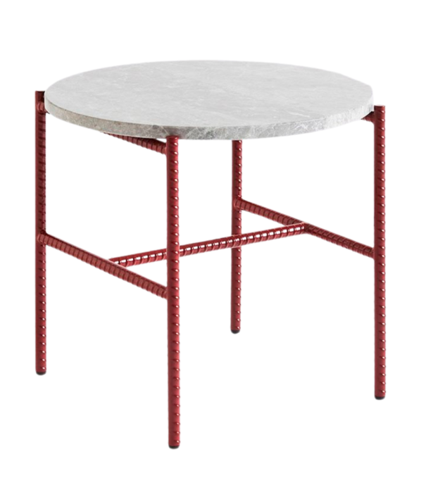 Hay  Hay - Rebar side table grijs - grey marble Ø45