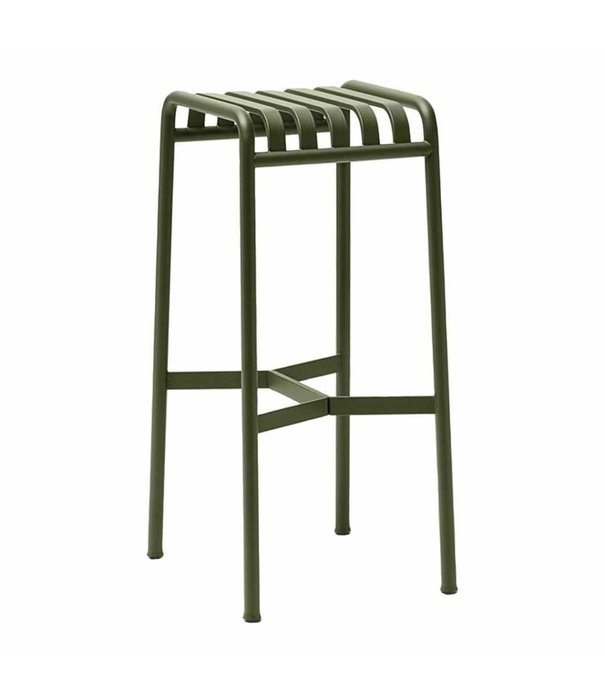 Hay  Hay - Palissade bar stool iron red H78