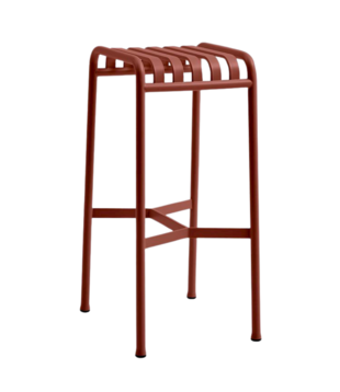 Hay - Palissade bar stool iron red H78