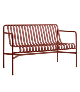 Hay - Palissade Dining bench armrest iron red