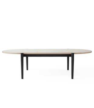 Audo - Septembre coffee table black ash - grey marble L130