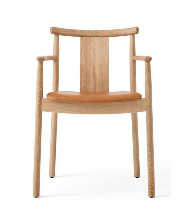 Audo Audo - Merkur dining chair with arm - seat leather upholstered