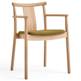 Audo - Merkur dining armchair with armrests - seat upholstered