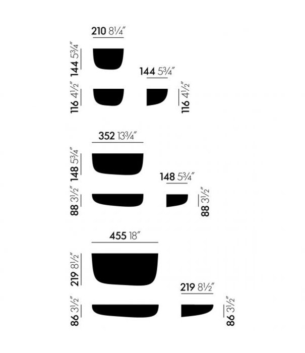 Vitra  Vitra - Corniches Shelves white Set of 3