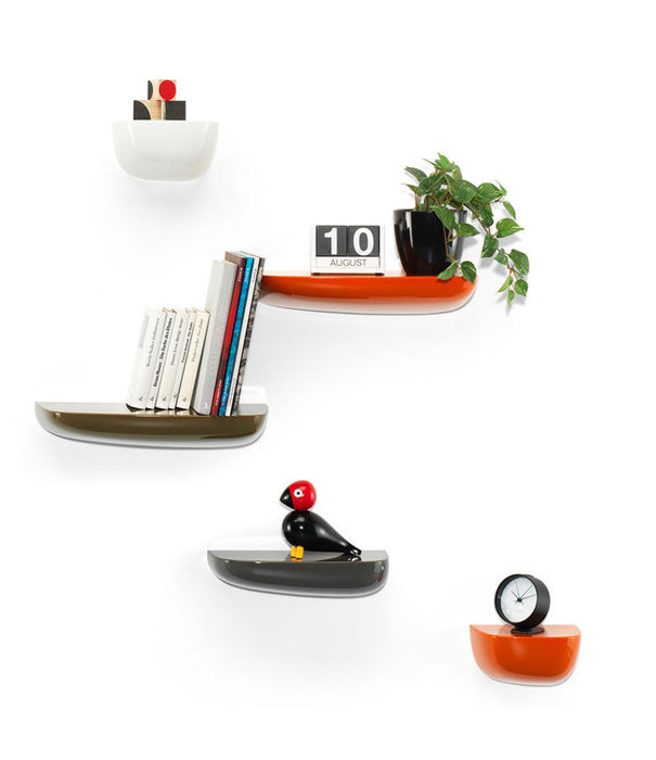 Vitra  Vitra - Corniches Shelves japans rood - Set van 3