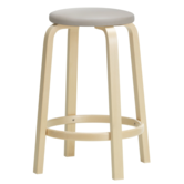 Artek - Barkruk 64 berken - Prestige Beige leer