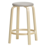 Artek - Bar Stool 64 birch - Prestige Beige leather