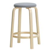 Artek - Bar Stool 64 birch natural - seat Tonus 216