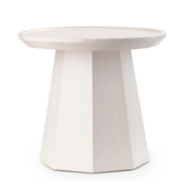 Pine small side table rose Ø45