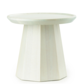 Pine small bijzettafel light green Ø45
