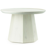 Pine large coffee table light green Ø65
