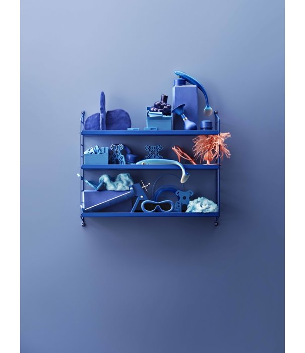 String  String - Pocket metal cabinet, cobalt blue