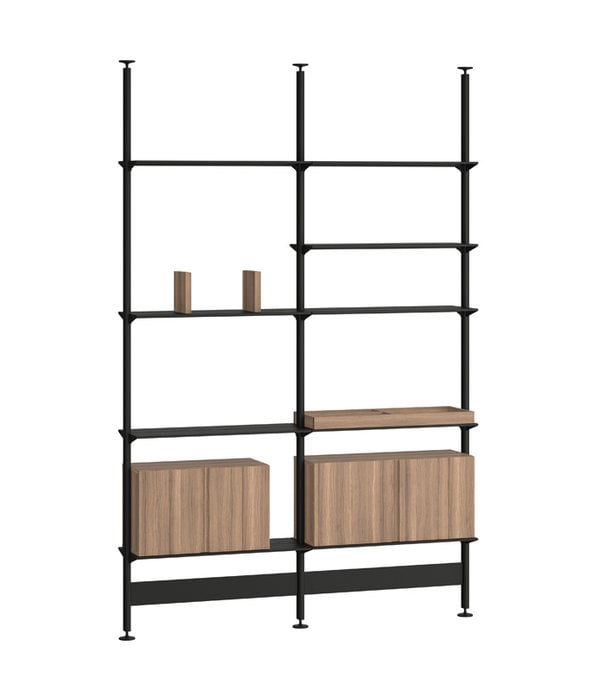 String  String - Pira G2 Shelf black, floor/ceiling mounted