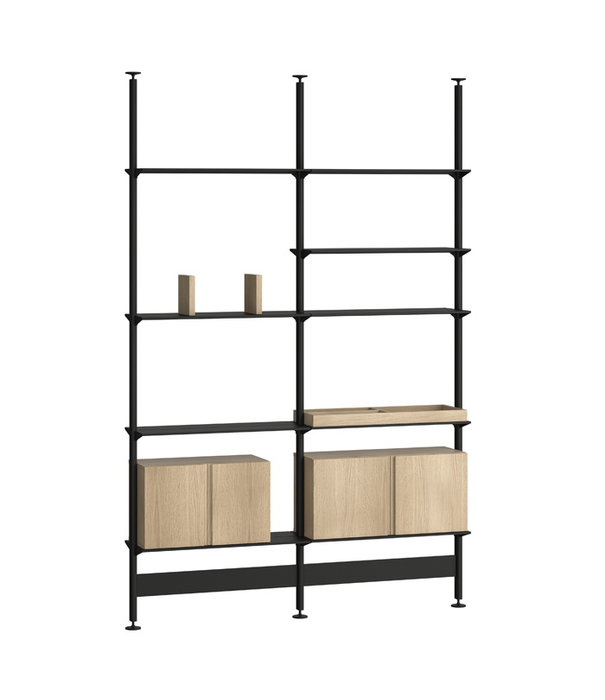 String  String - Pira G2 Shelf black, floor/ceiling mounted