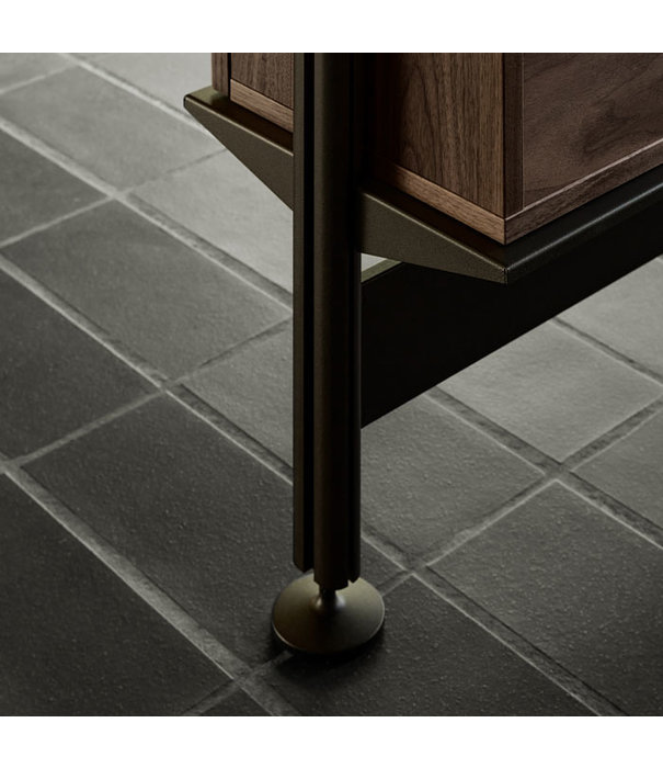 String  Furniture String - Pira G2 Shelf zwart, vloer/plafond gemonteerd