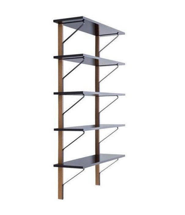 Artek  Kaari Wall Shelf REB 009 wandrek eiken, zwart glossy  H188