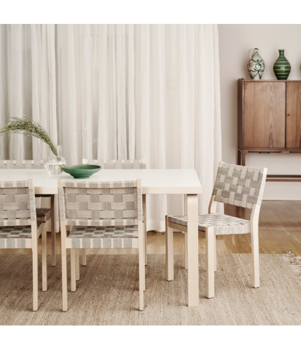 Artek  Artek Aalto Tafel 97 Extendable berken, wit HPL top