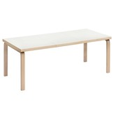 Artek Aalto Table 97 Extendable birch, white HPL laminate