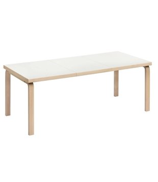 Artek Aalto Table Extendable 97 berken, IKI wit HPL top