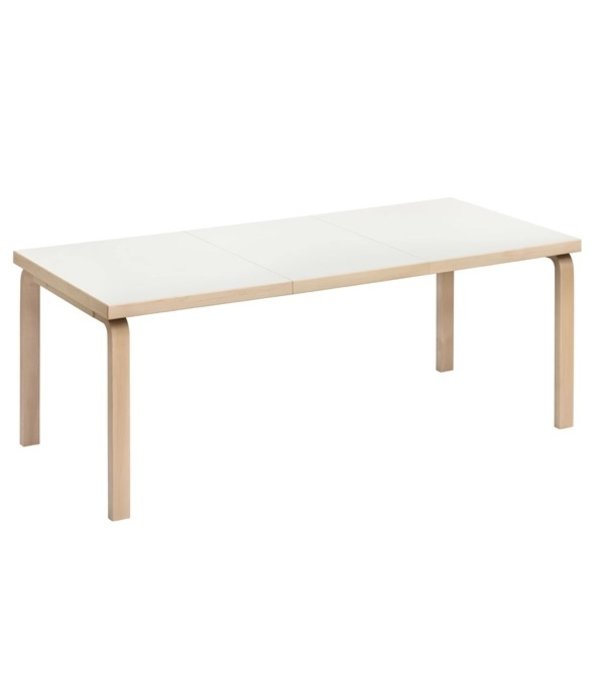 Artek  Artek Aalto Tafel 97 Extendable berken, wit HPL top