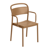 Linear Steel Armchair Burnt Orange