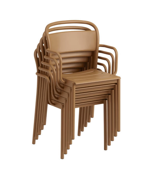 Muuto  Muuto Outdoor - Linear Steel Armchair Burnt Orange