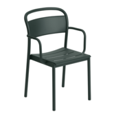 Linear Steel Armchair Dark Green
