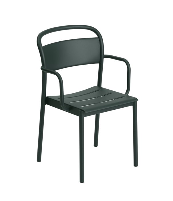 Muuto  Muuto Linear Steel Armstoel Donker Groen