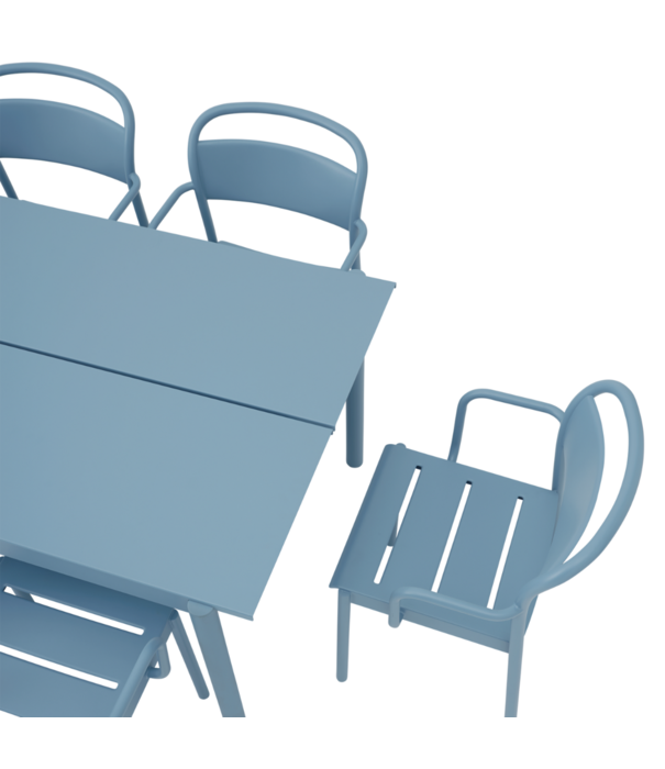 Muuto  Muuto Linear Steel Side Chair Pale Blue