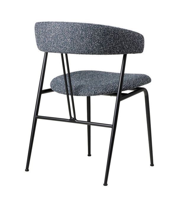 Gubi  Gubi Violin Eetkamerstoel Around Boucle 023, voet zwart