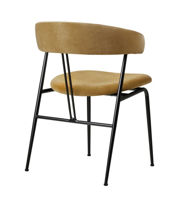 Gubi  Gubi Violin Dining Chair Gubi Velvet 294, base black