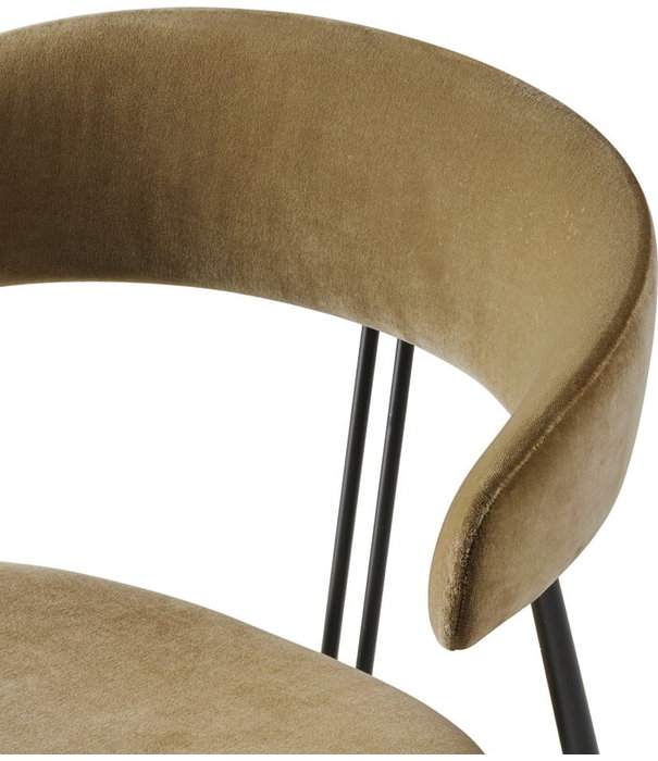 Gubi  Gubi - Violin dining chair fully upholstered, Velvet 294