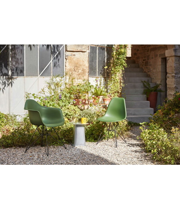 Vitra  Eames DSR Plastic Eetkamerstoel pebble, sea foam green onderstel