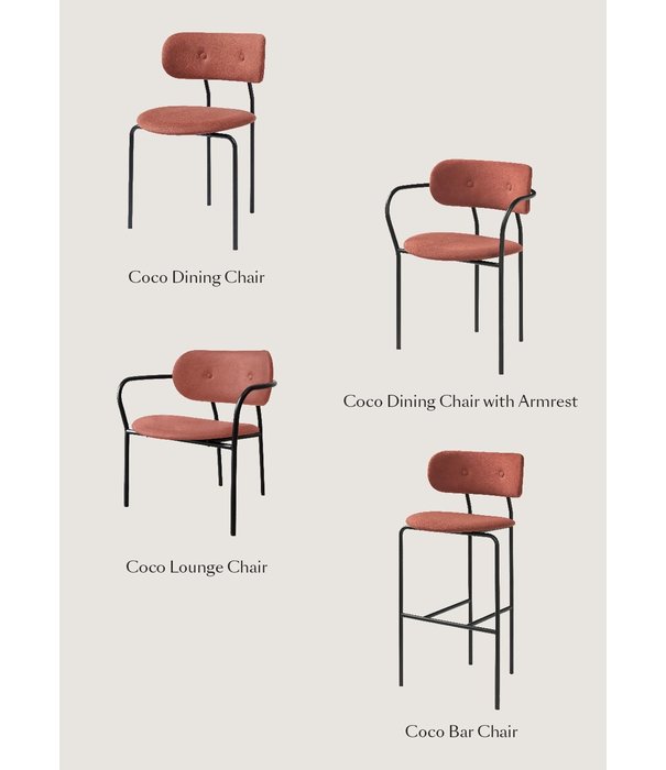 Gubi  Gubi - Coco barstool upholstered  - Eero Special FR 106