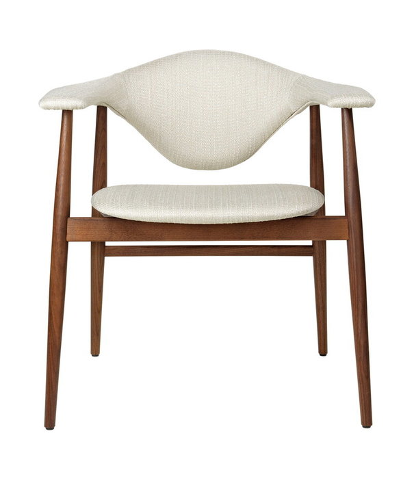 Gubi  Masculo Dining Chair Dedar Eero Special FR106, walnut wood base
