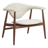 Masculo Lounge Stoel Eero Special FR106,  walnoot onderstel